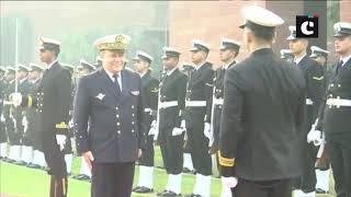 French Navy Chief receives guard of honour in national capital