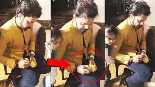 Sreesanth Gives Autograph To A Fan On Match Ball During Cabaret Movie Promotion