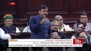 Shri GVL Narasimha Rao on The Constitution (124th Amendment) Bill, 2019 in Rajya Sabha