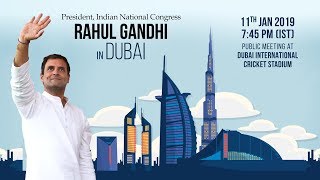 LIVE: Congress President Rahul Gandhi addresses Indian diaspora in Dubai
