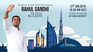 LIVE: Congress President Rahul Gandhi interacts with students from IMT Dubai University