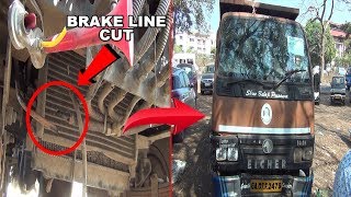 Somebody Delibrately Cut Brake Lines Of St. Cruz Garbage Vehicle! Watch Why