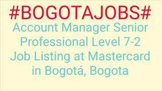 #BOGOTA#JOBS