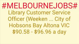 #MELBOURNE#JOBS
