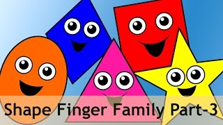 Shapes Finger Family - 3 | Nursery Rhymes And Kids Songs