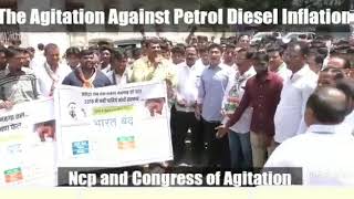 #BharatBandh, Ncp and Congress of Agitation in Ahmednagar
