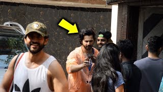 Varun Dhawan And Hiten Tejwani Spotted At Body Sculpture Gym Juhu