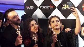 Rohit Shetty Farah Khan And Raveena Tandon At Colors Tv Award | Colors IWMBuzz TV Awards 2019