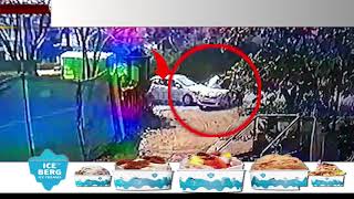 CCTV Footage Captures Police Officer's Car Dashing WagonR