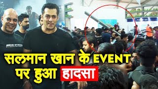 Salman Khan Leaves Being Human Event After A Huge Set Falls Over A Crowd