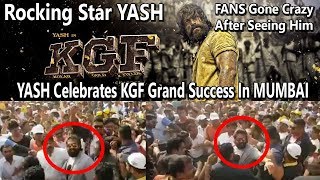 #YASH Visits Mumbai To Celebrate #KGF Success And His Fans Gone Crazy After Seeing Him