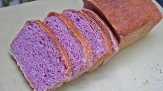 Resep ROTI TAWAR UBI UNGU | Purple Yam Bread