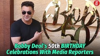 Bobby Deols 50th BIRTHDAY Celebrations With Media Reporters