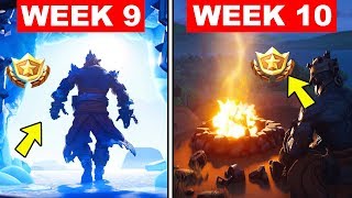 FORTNITE WEEK 9 AND WEEK 10 LOADING SCREEN WITH SECRET BATTLE STAR AND SECRET BANNER LOCATIONS