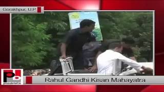 Rahul Gandhi impressive road show in Gorakhpur