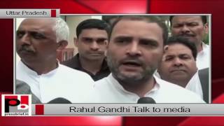 Rahul Gandhi talks to media