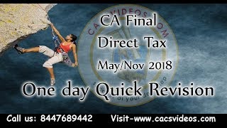 CA Final Direct Tax Super Quick Revision May/ Nov 2018 by Abhinav Jha