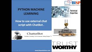 Python ChatterBot Part II | Python External Chatter Script | BISP Chatbot USE Case