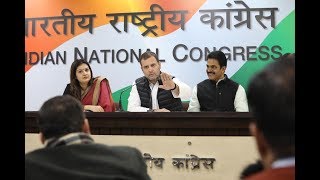 Congress President Rahul Gandhi addresses media on Rafale scam