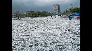 Hailstorm wraps Delhi-NCR streets in white, brings traffic to standstill