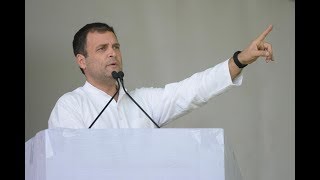 Congress President Rahul Gandhi addresses the gathering at the national convention of Sevadal