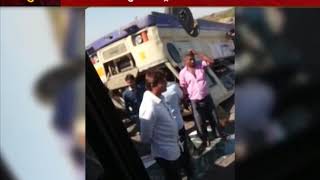 Mahuva - An accident caused by ST buses