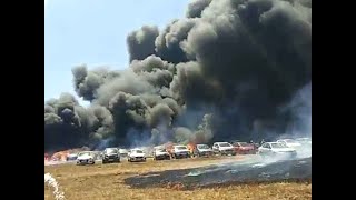 Fire in Aero India 2019 show at Bengaluru, nearly 20 cars gutted