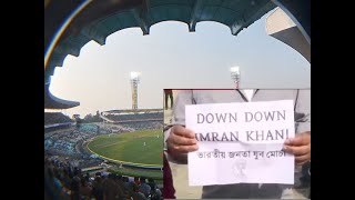 Kolkata- Angry fans protest at Eden Gardens demanding removal of Imran Khan poster