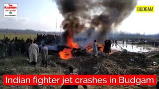 Indian fighter jet crashes in Budgam