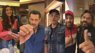 Salman khan Chilling With Suniel Shetty Bobby Deol, Badshah, Daisy Shah