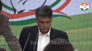 LIVE: AICC Press briefing by Manish Tewari at Congress HQ