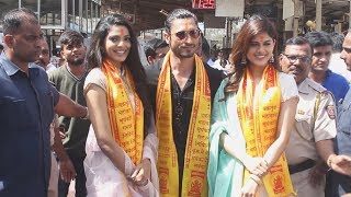 Junglee Star Cast Vidyut Jammwal Pooja Sawant & Asha Bhat Visit Siddhivinayak Temple