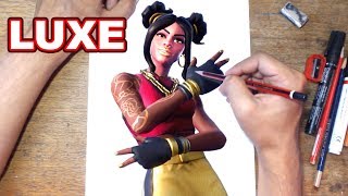 FORTNITE Drawing LUXE - How to Draw LUXE | Step-by-Step Tutorial - Fortnite Season 8