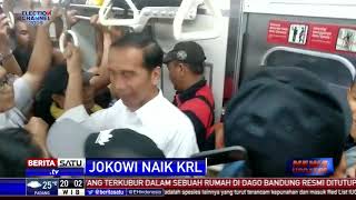 Presiden Jokowi Naik KRL ke Bogor Buat Heboh Penumpang
