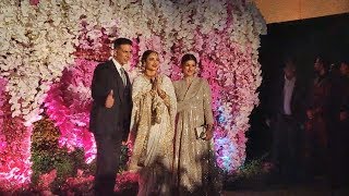 Akshay Kumar With Wife Twinkle Khanna And Rekha At Akash Ambani And Shloka Mehta Wedding Reception
