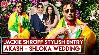 Jackie Shroff Makes A STYLISH Entry At Akash Ambani- Shloka Mehta Wedding