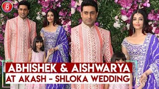Abhishek Bachchan and Aishwarya Rai Bachchan look royal at Akash-Shloka wedding