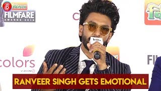 Ranveer Singh gets EMOTIONAL at Filmfare Awards 2019 Press Conference