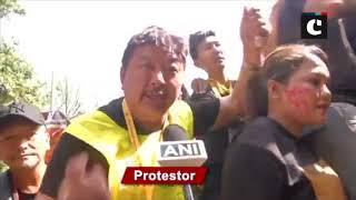 Tibetan activists continue to hold rally against Chinese govt in Delhi for third consecutive day