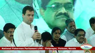 Congress President Rahul Gandhi addresses Fisherman Parliament in Trichur, Kerala