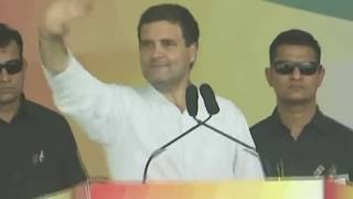 Congress President Rahul Gandhi addresses public meeting in Bargarh, Odisha