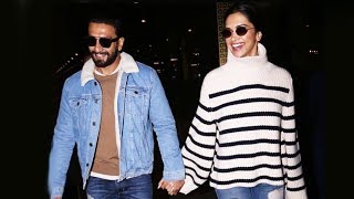 Deepika Padukone & Ranveer Singh Returns From London After Unveiling WAX Statue, Spotted At Airport