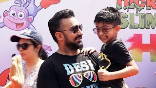 Raj Kundra With Son Viaan At Nickelodeon Holi Party 2019