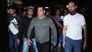 Salman Khan MACHO ENTRY At Airport With Bodyguards, Returns From Dubai