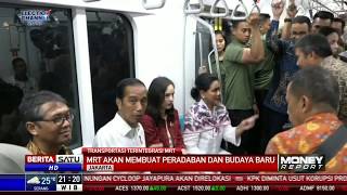 Jokowi Bareng Chelsea Islan Naik Transjakarta ke Stasiun MRT