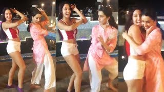 Shraddha Kapoors Funny Dance With Dilbar Girl Norah Fatehi On Sets Of Street Dancer