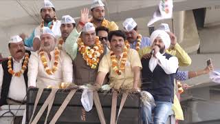 AAP roadshow in support of West Delhi candidate Adv Balbir Singh Jakha