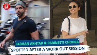 Farhan Akhtar & Parineeti Chopra Spotted After A Work Out Session