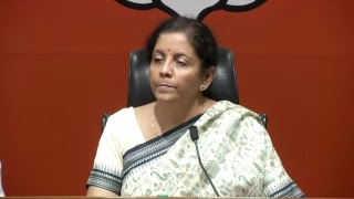 Press Conference by Smt. Nirmala Sitharaman at BJP Head Office, New Delhi