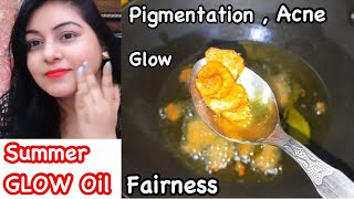 Skin Brightening Haldi oil for Acne, Pigmentation Dark Spots | Facial oil for Summers | JSuper Kaur